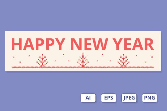Review: Happy New Year Embroidery Style Banner