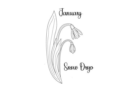Review: January Snowdrop Line Art Embroidery
