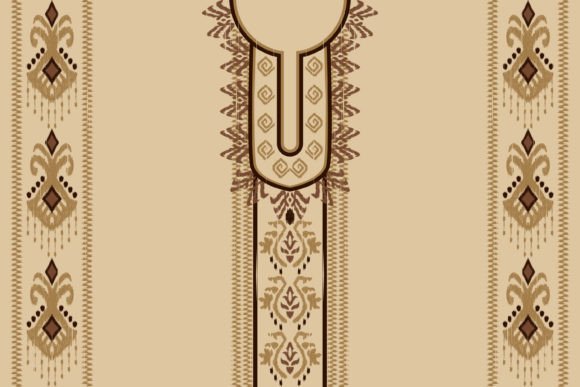 Reviewing African Ikat Floral Neckline Embroidery