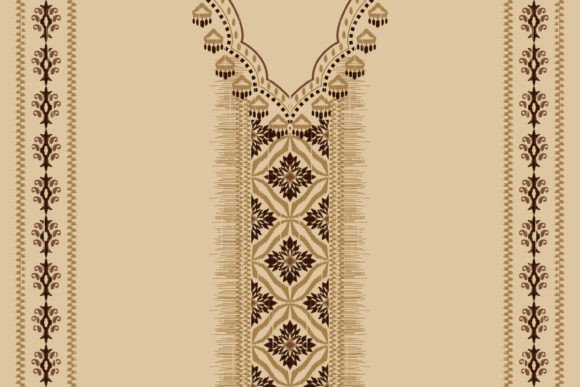Reviewing African Ikat Paisley Neckline Embroidery