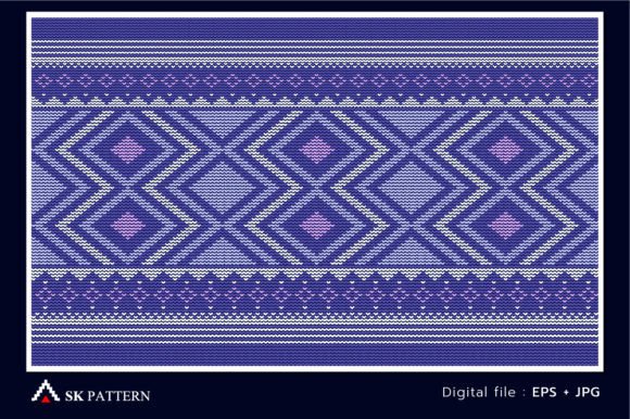 Reviewing Embroidery Pattern, Knitted Background for Boutique Sweatshirts