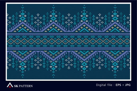 Reviewing Embroidery Repeat, Knitted Background for Holiday Sales