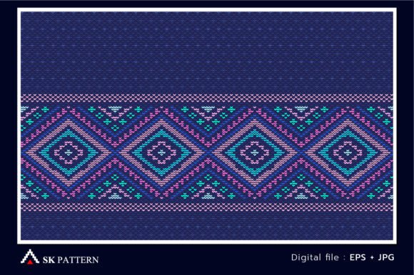 Reviewing Knitted Ethnic Pattern Embroidery Design