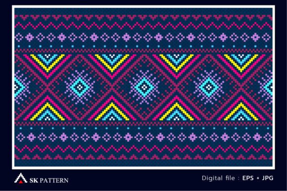 Reviewing Pixel Embroidery Ethnic Pattern Vector